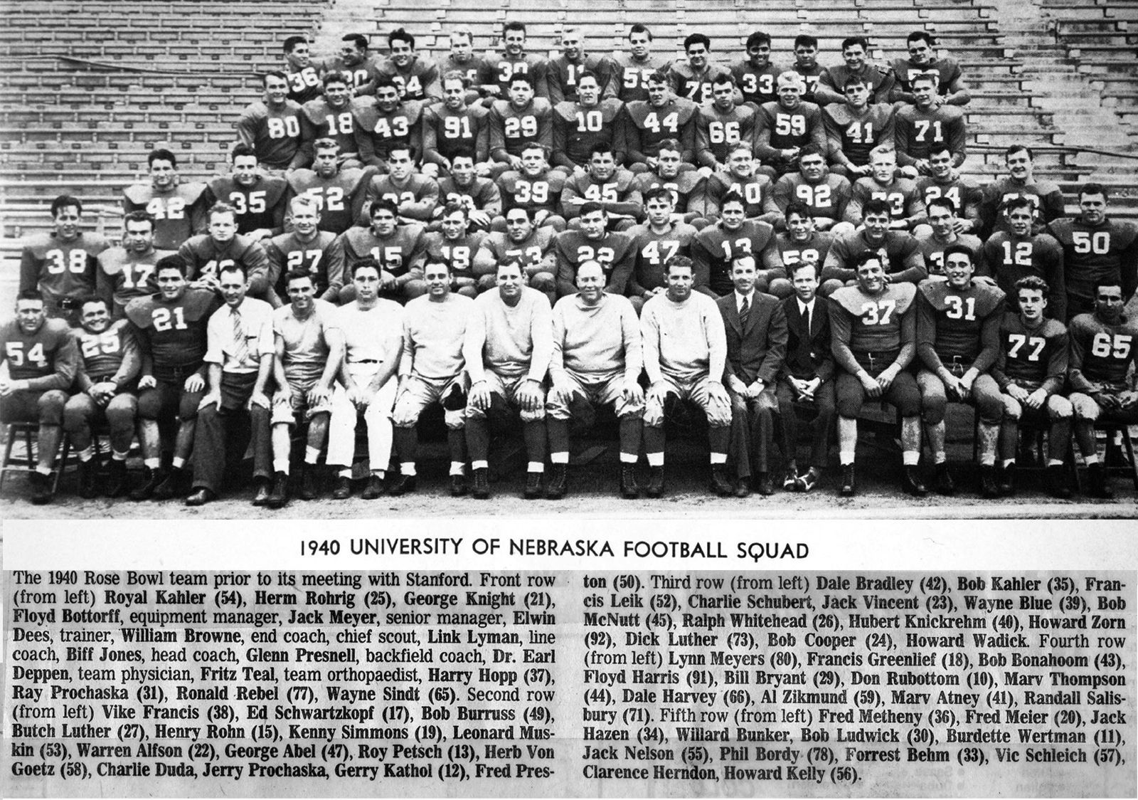 1940 season: Rose Bowl